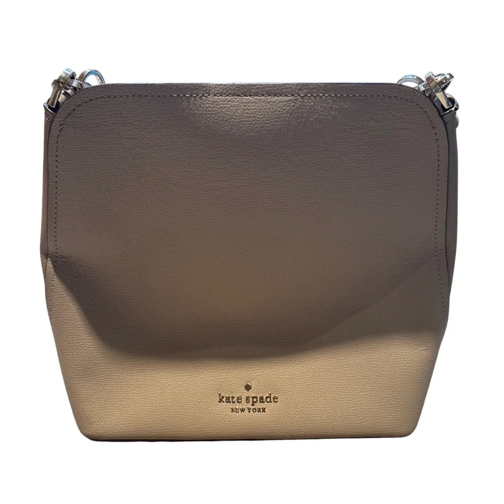 Kate Spade New York Taupe Pebbled Leather Hobo Bag and Matching Wallet Set